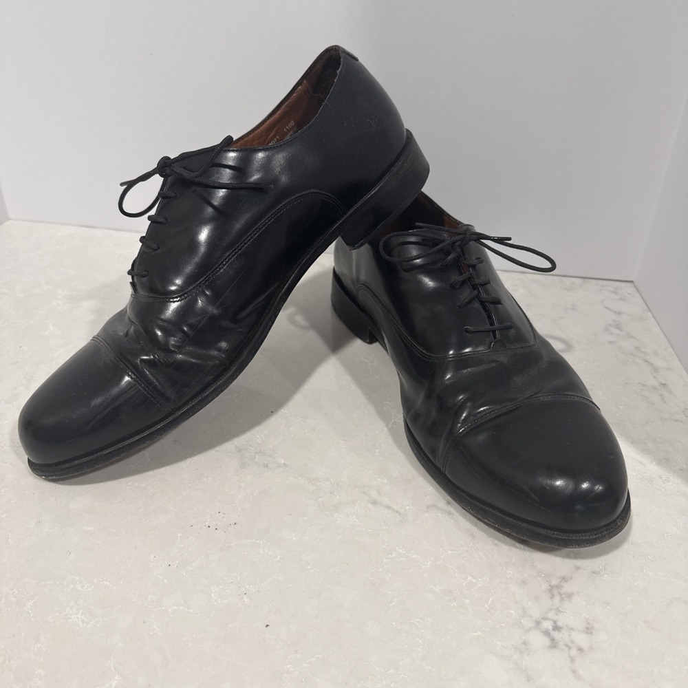 BOSTONIAN CLASSICS FLEX CAP TOE LACE UP OXFORD BLACK LEATHER Size 12 W